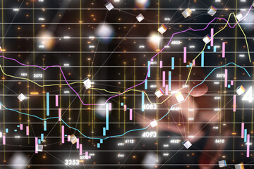 stock market graph business digital