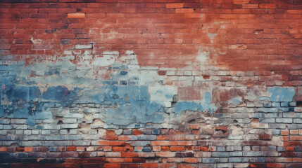 Brick wall background, bleak colors grunge texture or pattern for design, wallpaper. Generative ai