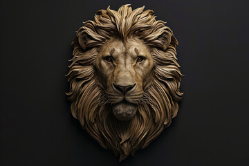 lion head hyperrealistic