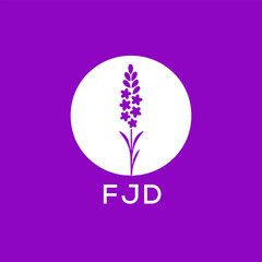 FJD letter logo design on colourful background. FJD creative initials letter logo concept. FJD letter design.
