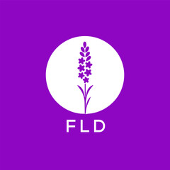 FLD letter logo design on colourful background. FLD creative initials letter logo concept. FLD letter design.

