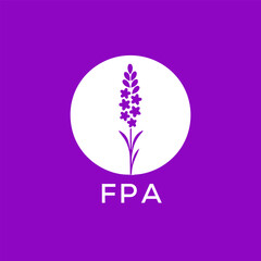 FPA letter logo design on colourful background. FPA creative initials letter logo concept. FPA letter design.
