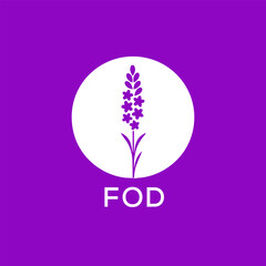 FOD letter logo design on colourful background. FOD creative initials letter logo concept. FOD letter design.
