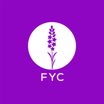 FYC letter logo design on black background. FYC creative initials letter logo concept. FYC letter design.
