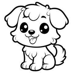 Fototapeta premium Drawing Color for Kids of Cute Dog