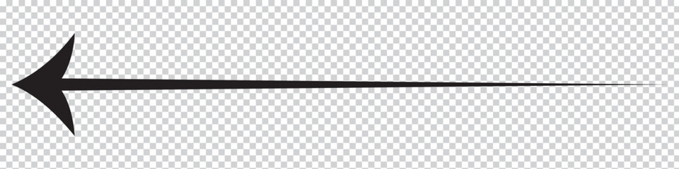 Long arrow vector icon. Black horizontal double arrow. Vector icon.