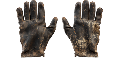 Blacksmith Gloves, transparent background, isolated image, generative AI