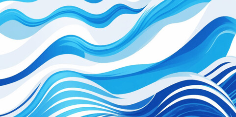 Vector ocean wave line blue and white background. Ocean sea art with natural template. Seamless soft blue ocean pattern wave water background.