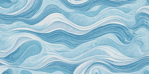 Seamless wave water ocean soft blue curve line background. Vector sea, wave, water background.