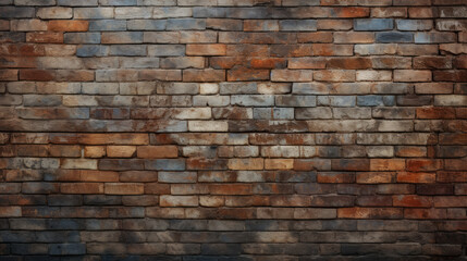 Brick wall background, muted colors grunge texture or pattern for design, surface. Generative ai