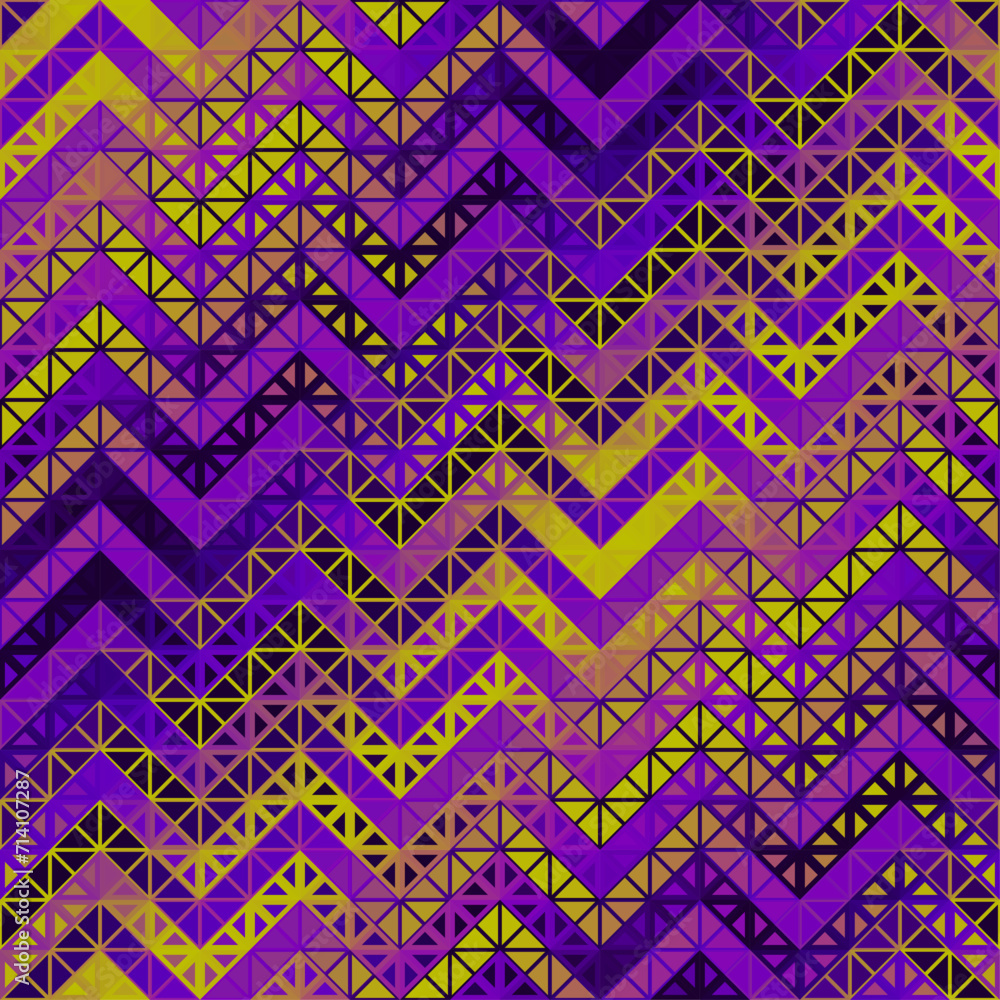 Poster Seamless vector pattern background of a triangles. Abstract chevron geometric seamless background