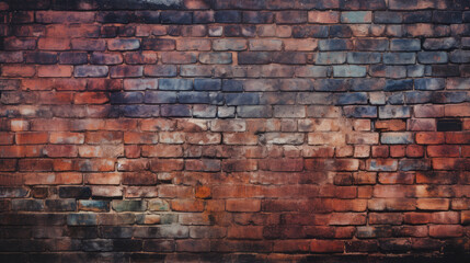 Brick wall background, vintage colors grunge texture or pattern for design, surface. Generative ai