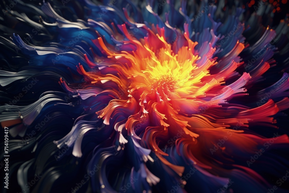 Aufkleber mesmerizing 3d multicolor visualization.
