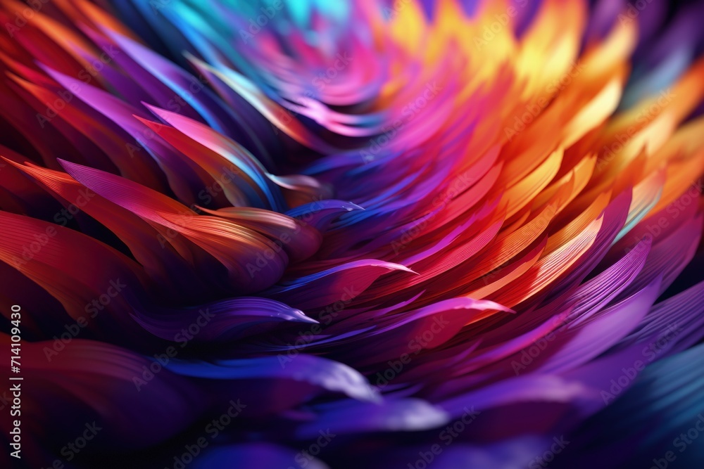 Aufkleber abstract multicolor spectrum in stunning 3d render.
