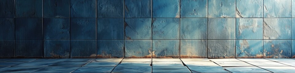 Background with tiled walls