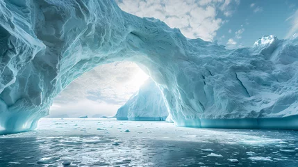  An icy archway formed by glaciers at the North Pole. © Anna