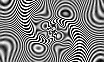 Fototapeta premium Hypnotic spiral background. Optical illusion style design. Vector illustration fractal art.