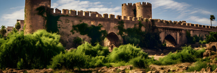 DZ Historic Landscape: The Enduring Tale of an Ancient Algerian Castle - obrazy, fototapety, plakaty