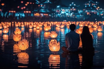 Floating Lanterns of Love Valentine's Day