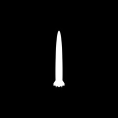 Missile Silhouette, can use for Art Illustration, Icon, Symbol, Pictogram, News Illustration, or Graphic Design Element. Vector Illustration