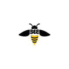 bee icon vector template logo