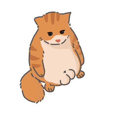 Orange cat is standing