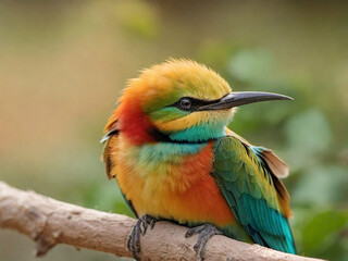 Obraz premium Colorful Bird Art color generative AI Photo
