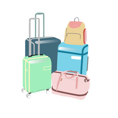 Obraz premium suitcases and bags for travel or holiday
