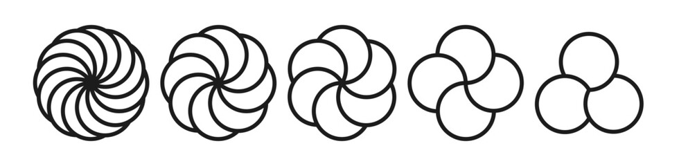 Abstract minimal designs isolated on white background. logotype designs. Vector illustration.