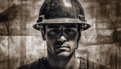 Colorful background and representation of workers visual for symbolic labor day design