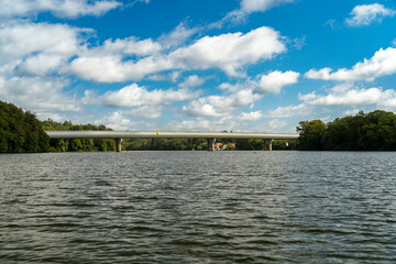 Promenades sur l'Erdre Nantes -France en été