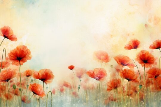 poppies, floral background. summer red flowers. nature. fragile, brittle flowers.