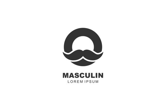 O Letter Mustache logo template for symbol of business identity