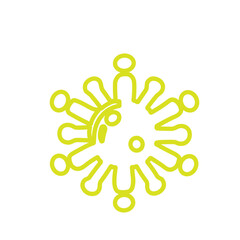 virus and bactery cell vector set