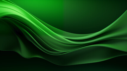 Green Abstract Waves High-Resolution Background