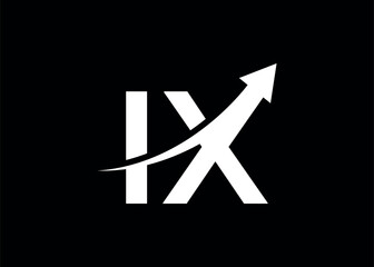 
simple minimal letter IX arrow logo