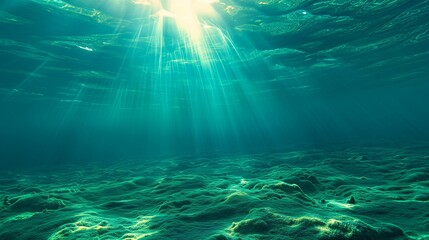 Fototapeta na wymiar Aquatic Tranquility: High-Resolution Underwater Light Refraction with Soft Gradient, Calming Blues and Greens, Creating a Peaceful and Serene Aquatic Texture