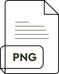 PNG File Extension  icon Crisp Corners  thick outline