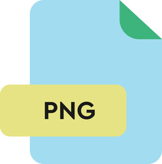 PNG File Extension  icon Coral Blue and Yellowesh  color