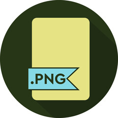 PNG File format icon  Yellowesh  fill circular shape