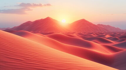 Fototapeta premium High-Resolution Sandy Texture: Gradient of a Desert Dune at Sunset with Calming Warm Tones