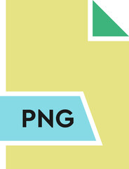 PNG File format icon shape