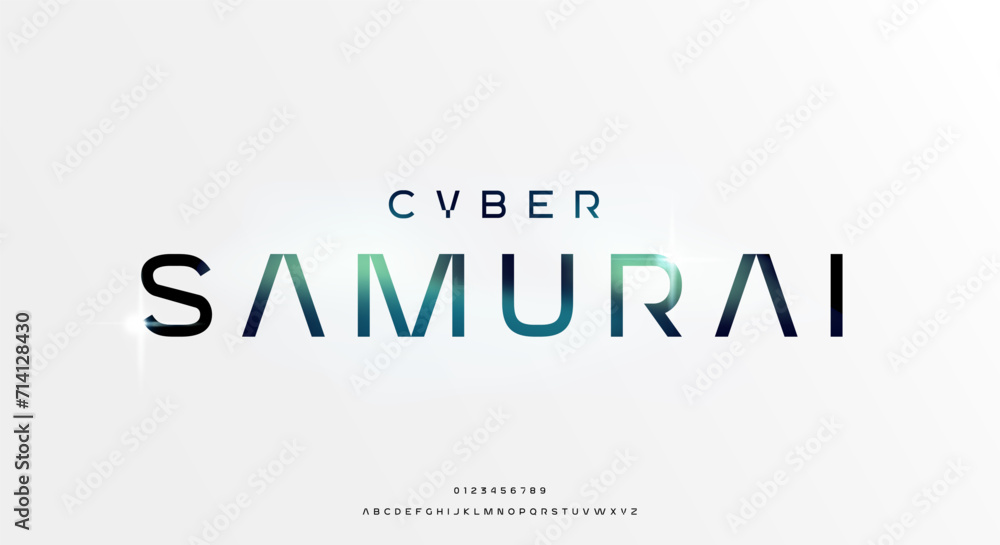 Canvas Prints abstract futuristic alphabet font. digital space typography vector illustration design