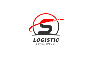 S Letter Logistic Transport logo template for symbol of business identity