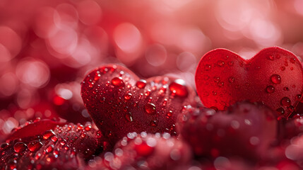 A vibrant, juicy berry glistens with romantic promise on valentine's day, its heart-shaped form and dewy surface capturing the essence of love in one delicious image