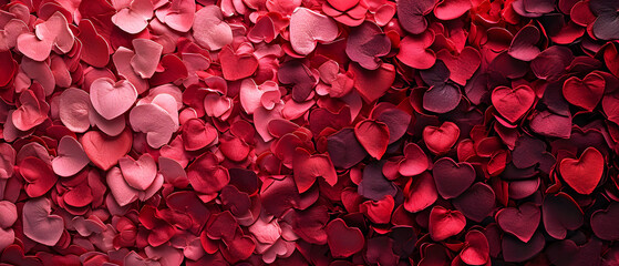 Love blossoms in vibrant hues of red and pink, as delicate flower petals embrace the essence of valentine's day