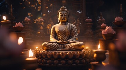 Golden Buddha Statue in the temple