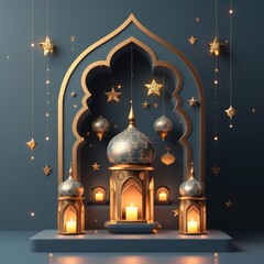 Obraz premium Ramadan Kareem. Holiday Eid Mubarak