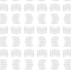 Group of people seamless pattern isolated on white background