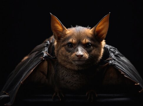 Mystical Bat on Black